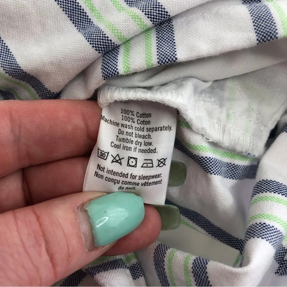 NWT Janie and Jack shorts white with blue & green stripes size 3-6 months - Picture 7 of 11